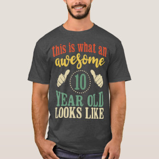 T-shirt Voici à quoi ressemble un enfant de 10 ans génial