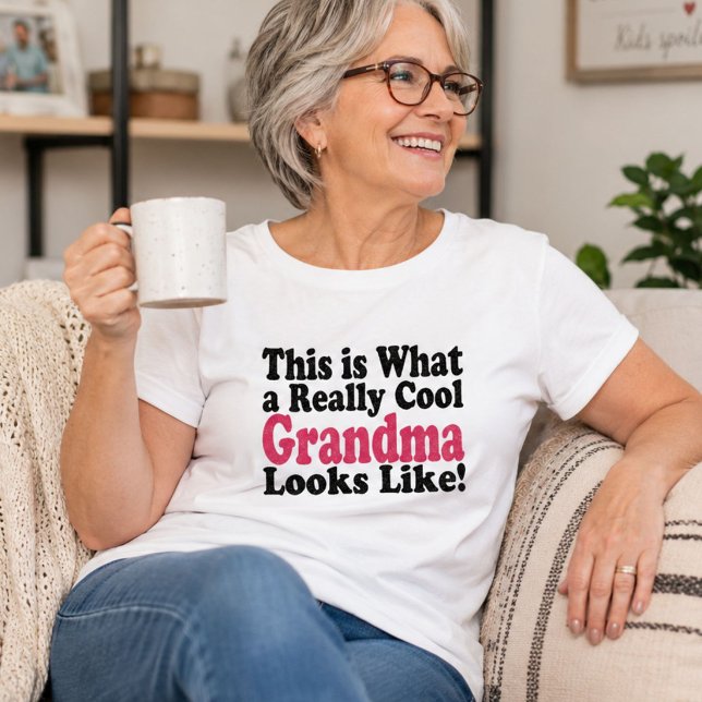 T-shirt Voici à quoi ressemble vraiment une super mamie (Créateur téléchargé)