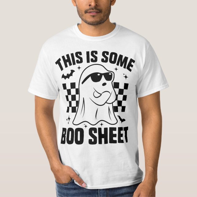T-shirt Voici Bosheet Ghost Retro Halloween Costume Me (Devant)