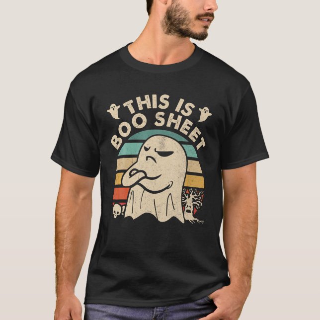 T-shirt Voici Bosheet Ghost Retro Halloween Costume T (Devant)