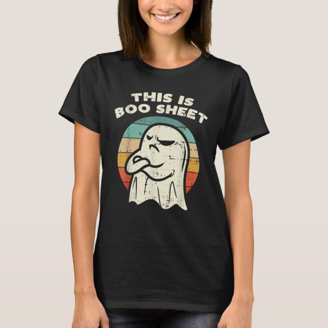 T-shirt Voici Bosheet Ghost Retro Halloween Femmes (Devant)