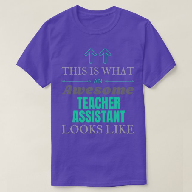 T-shirt Voici ce qu'un assistant enseignant génial regarde (Design devant)