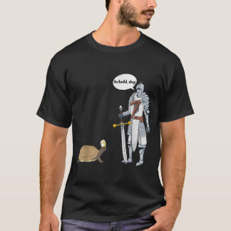 T-shirt Voici Chien Drôle Tortue Portant Un Prêtre Casquet