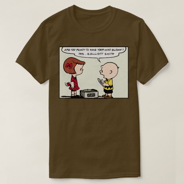 T-shirt Voici Elliott Smith Vinyl Collector Fan Design (Design devant)