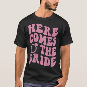 T-shirt Voici La Mariée Super Groom Engagé Mme Bachelor