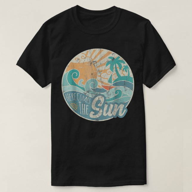 T-shirt Voici Le Soleil Retro 60s Faded Summer (Design devant)