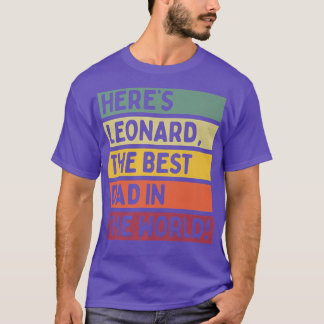 T-shirt Voici Leonard, le meilleur papa du monde