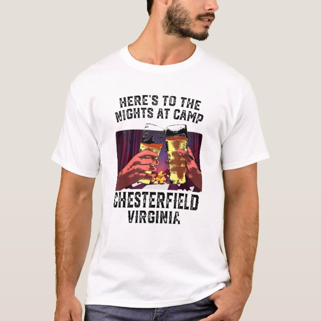 T-shirt Voici Les Nuits Au Camp Chesterfield Camping V (Devant)
