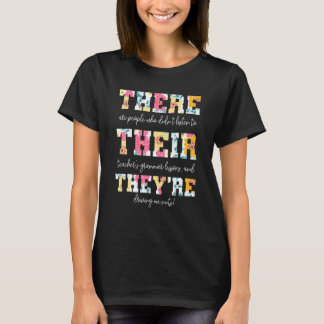 T-shirt Voici leur citation d'enseignant de grammaire angl