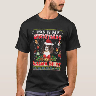 T-shirt Voici Ma Chemise De Pajama De Noël Springer Anglai
