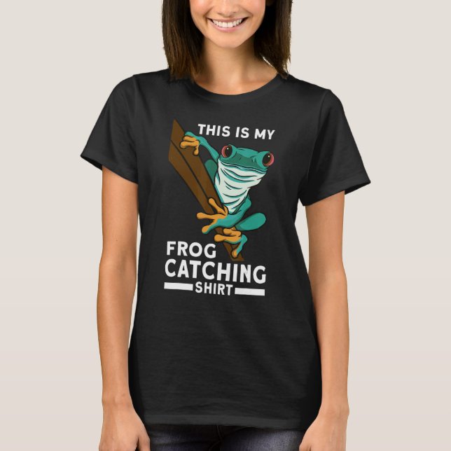 T-shirt Voici ma grenouille qui attrape (Devant)