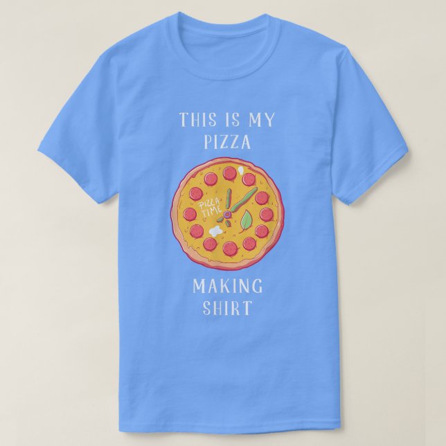 T-shirt Voici Ma Pizza Fabriquant Chemise Pizza Maker 5555 (Design devant)