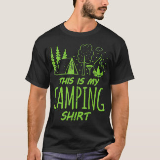 T-shirt Voici Mon cadeau Camping Camper