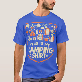 T-shirt Voici Mon Camping Camp D'Été En Plein Air