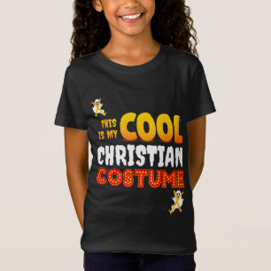 T-Shirt Voici Mon COOL CHRISTIAN COSTUME Halloween Kids