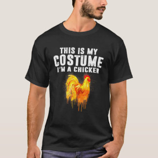 T-shirt Voici Mon Costume De Poulets Animal Graphic Hallow