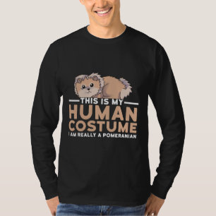 T-shirt Voici Mon Costume Humain Je Suis Vraiment Un D Pom