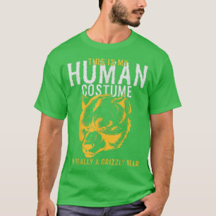 T-shirt Voici mon costume humain Je suis vraiment un ours