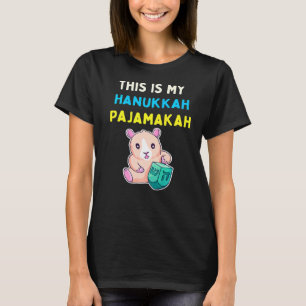 T-shirt Voici Mon Hanoukka Pajamakah Jewish Menorah Chanu