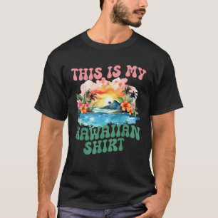 T-shirt Voici Mon Hawaiian Tropical Beach Summer Vacances