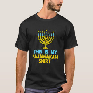 T-shirt Voici Mon Pajamakah Menorah Hanoukka Jewish Chan
