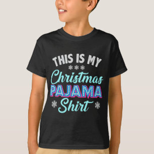 T-shirt Voici Mon Pyjama Cool de Noël Famille X-Mas Cadeau