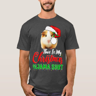 T-shirt Voici Mon Pyjama de Noël Père Noël Guinée Cochon A