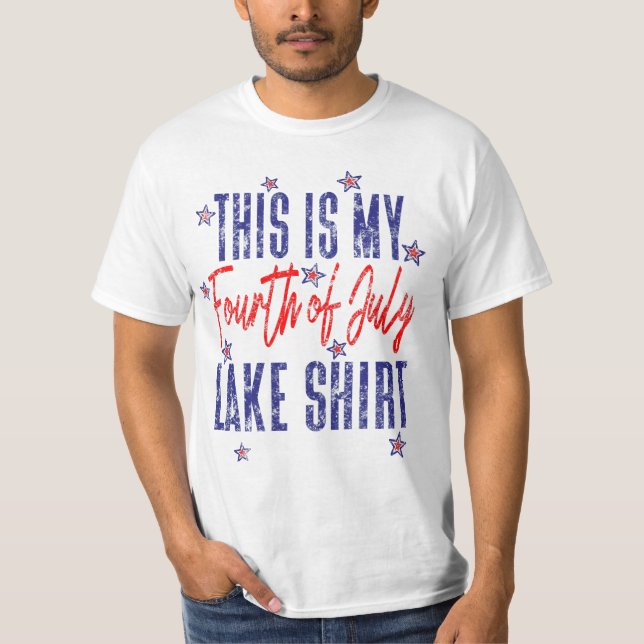 T-shirt Voici mon quatrième Juillet Lake Shirt (Devant)
