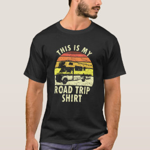 T-shirt Voici Mon Road Trip Rv Camping Retro Rv Camper