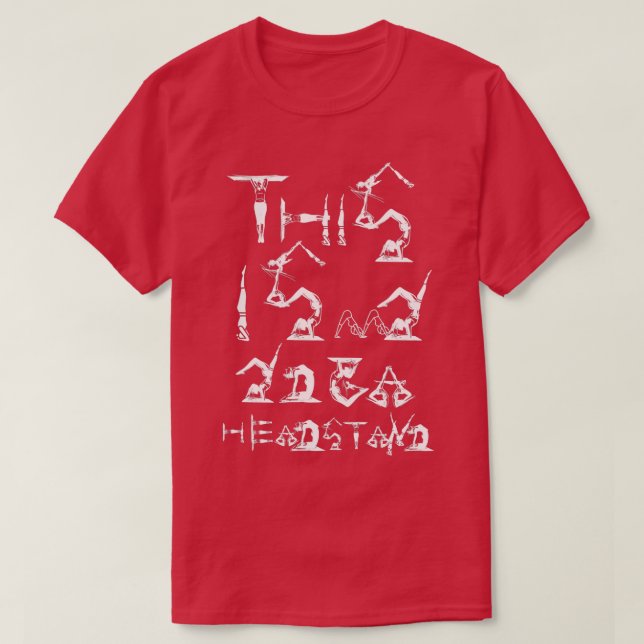 T-shirt Voici mon stand de yoga 46 (Design devant)