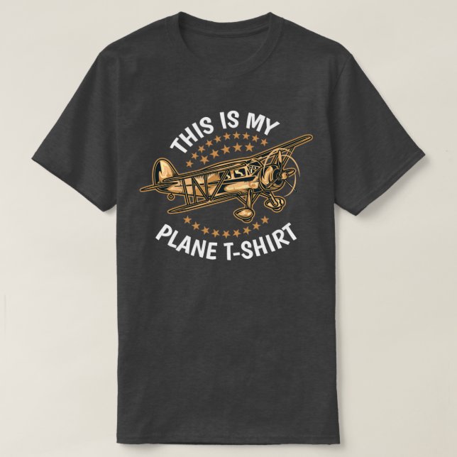 T-shirt Voici My Plane PilotTShirt (Design devant)