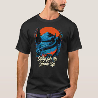 T-shirt Voici pour le pêcheur Hook Up Fishing Couples