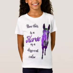 T-Shirt Voici Un Cheval D'Une Couleur Différente, Violet