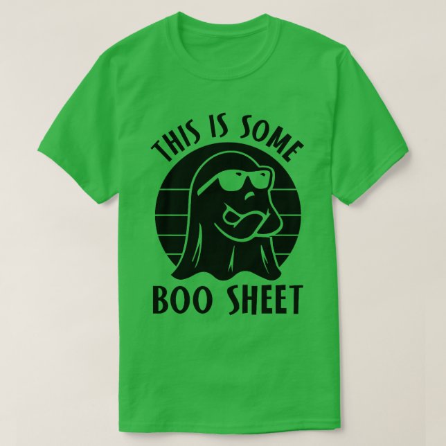 T-shirt Voici Un Cool De Feuille De Boite Ghost Funny Hall (Design devant)