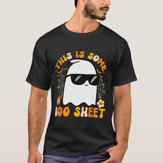 T-shirt Voici Une Feuille De Boite Halloween Ghost Funny C (Devant)