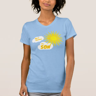 T-shirt Voici venir le fils Garçon Baby Shower