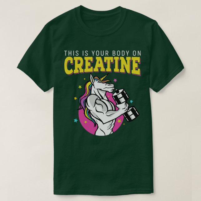T-shirt Voici Votre Corps Sur Creatine Gym Fitness (Design devant)