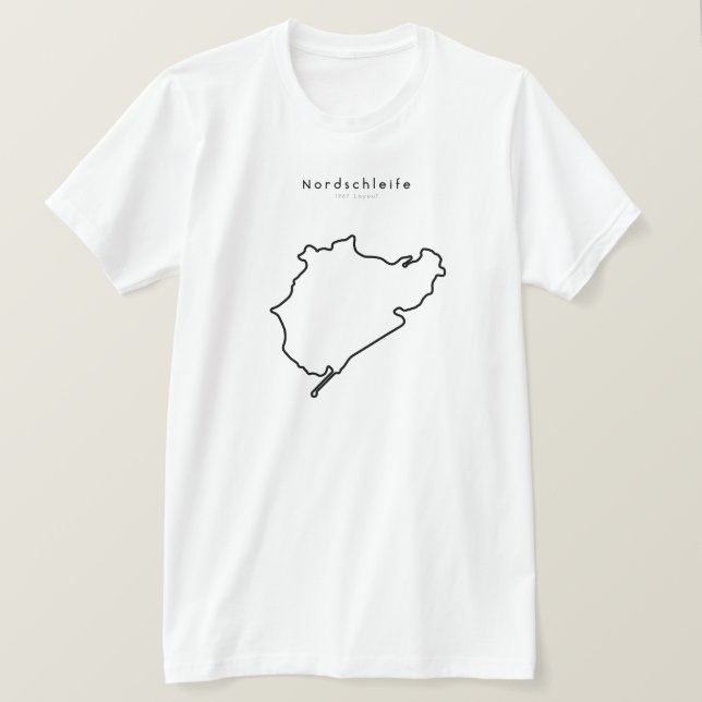 T-shirt Voie de Formule 1 de Nordschleife (Design devant)