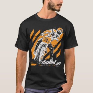 T-shirt Voie plate emballant la chemise de moto