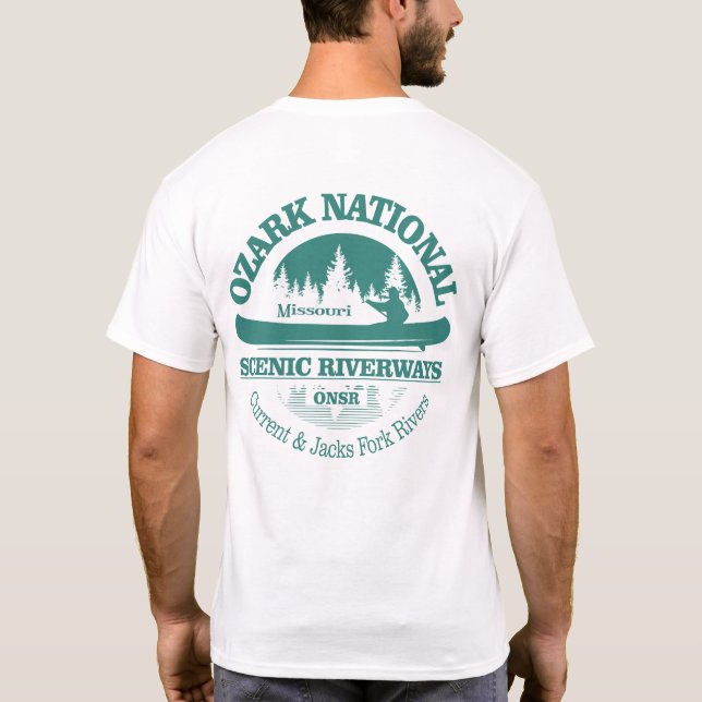 T-shirt Voies navigables Pittoresques nationales d'Ozark (Dos)
