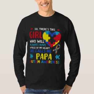 T-shirt Voilà Cette Fille Qu'Elle M'Appelle Papa Père Auti