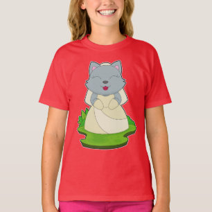 T-shirt Voile de mariée Chat Mariage