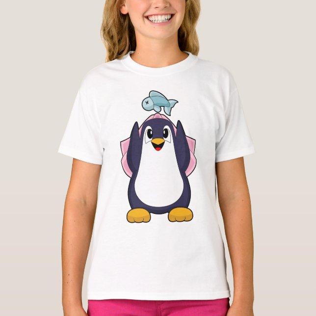 T-shirt Voile de mariée pingouin (Devant)
