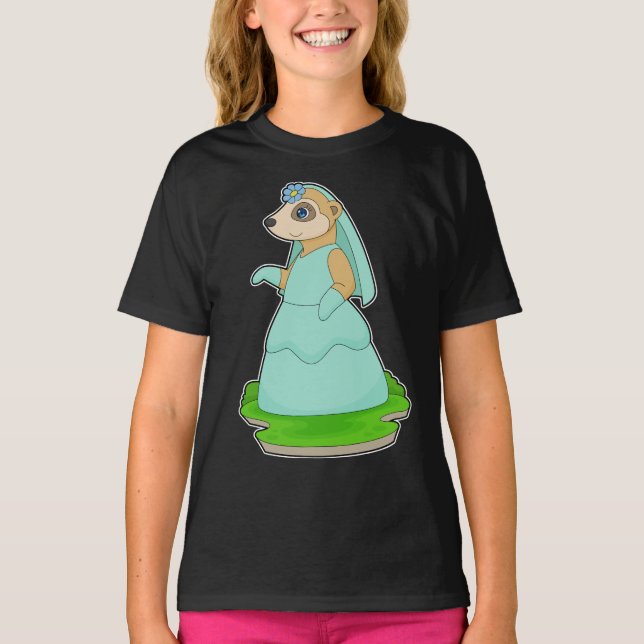 T-shirt Voile de mariée suricate (Devant)