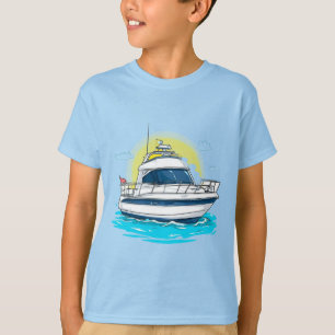 T-shirt Voile de yacht de luxe sous un ciel ensoleillé
