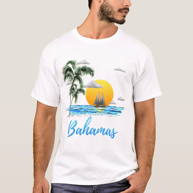 T-shirt Voile en vacances aux Bahamas (Devant)