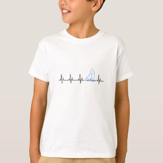 T-shirt Voile Heartbeat Funny Sailboat