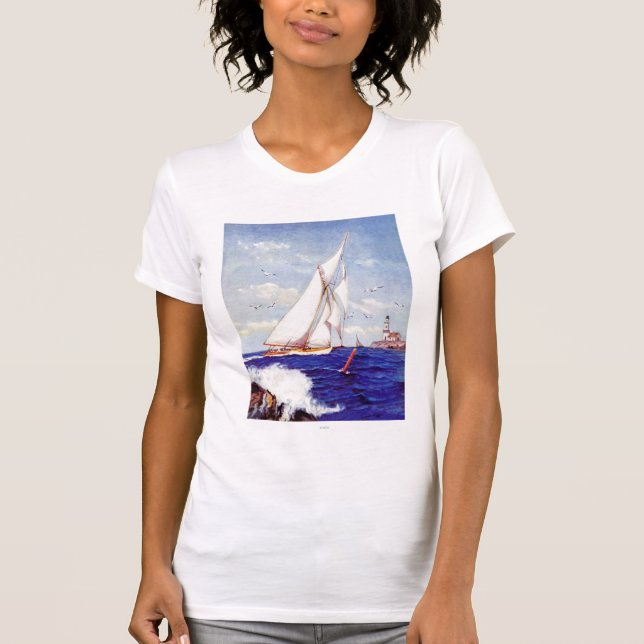 T-shirt Voile Par le phare par Albert B. Marques (Devant)