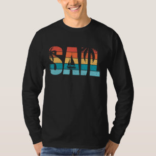 T-shirt Voile vintage Rétro Sunset Voile Voile Voilier Voi