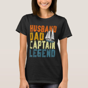 T-shirt Voilier à voile rétro vintage mari papa capitaine